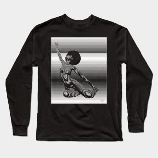 Afro Stripes Fine Art Long Sleeve T-Shirt